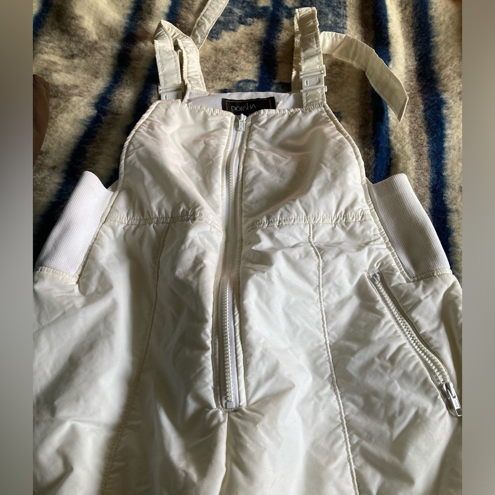 Porsche Design White Insulated Snow Bib Jumpsuit